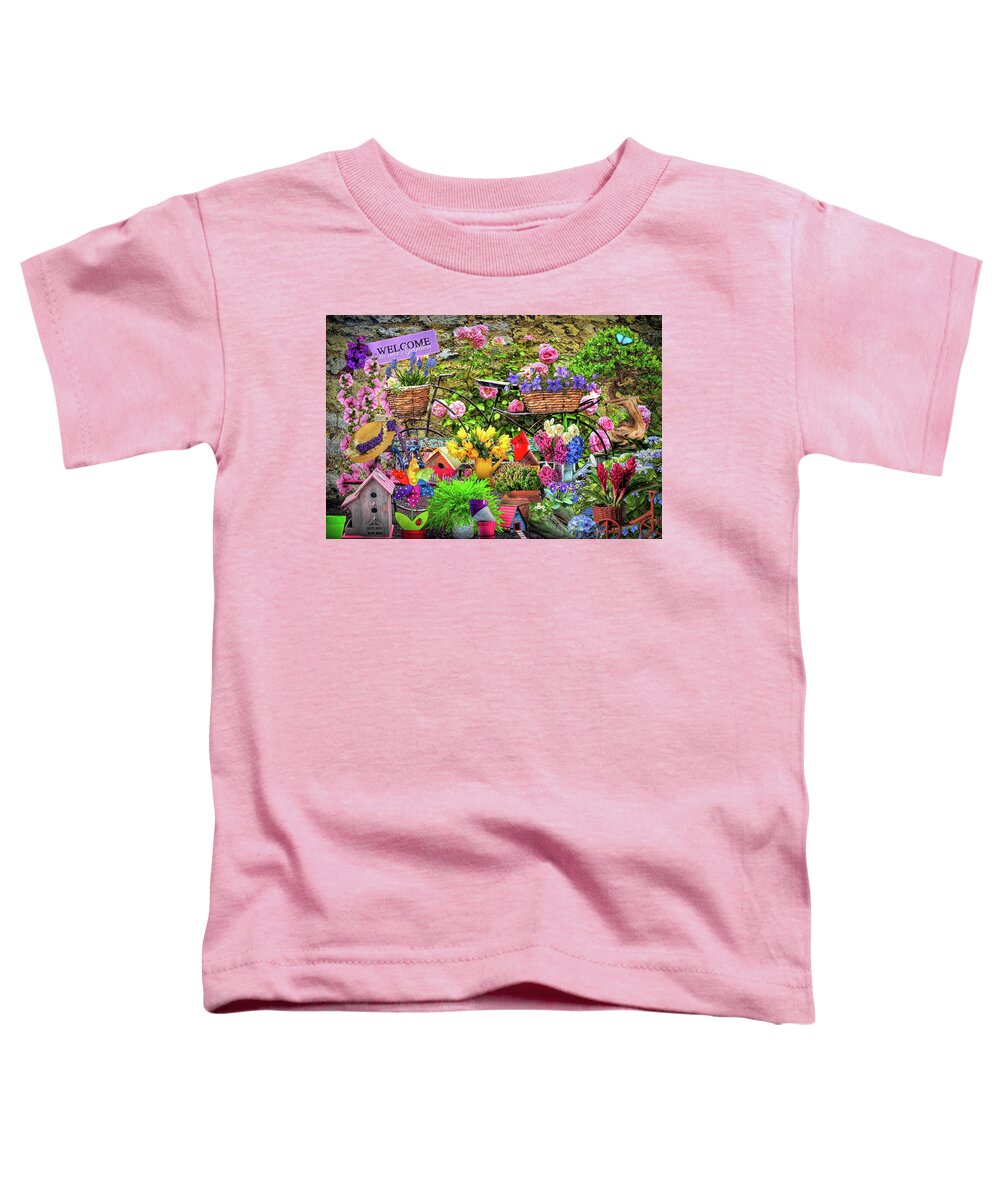 French Toddler T-Shirt featuring the photograph Welcome to Our Garden by Debra and Dave Vanderlaan