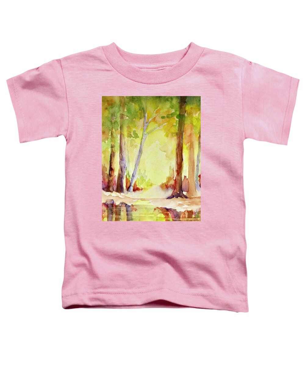 Forest Toddler T-Shirt featuring the painting Wood Element by Caroline Patrick