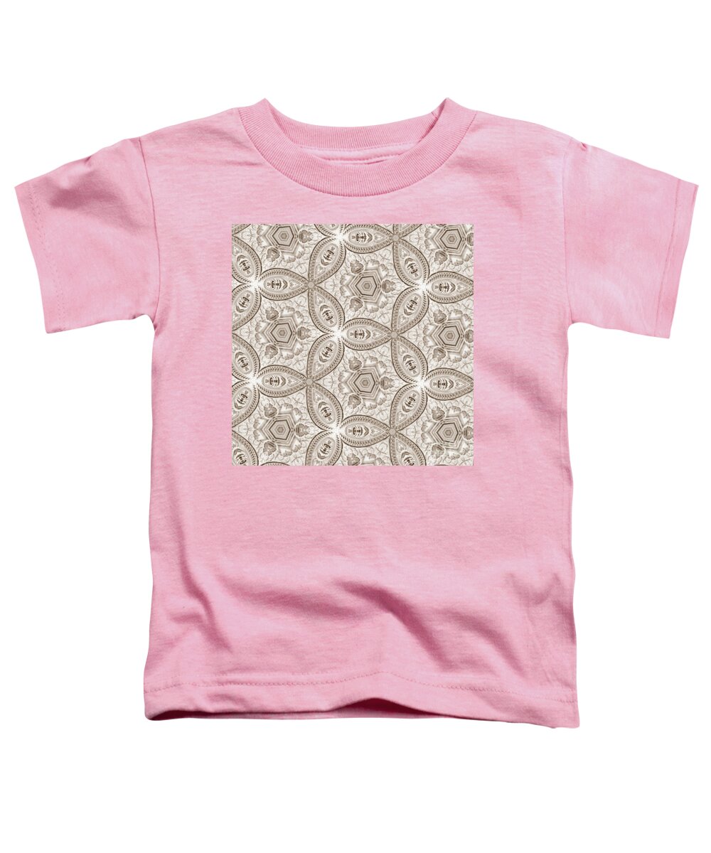 Tan Toddler T-Shirt featuring the digital art Wowww Tan by Designs By L