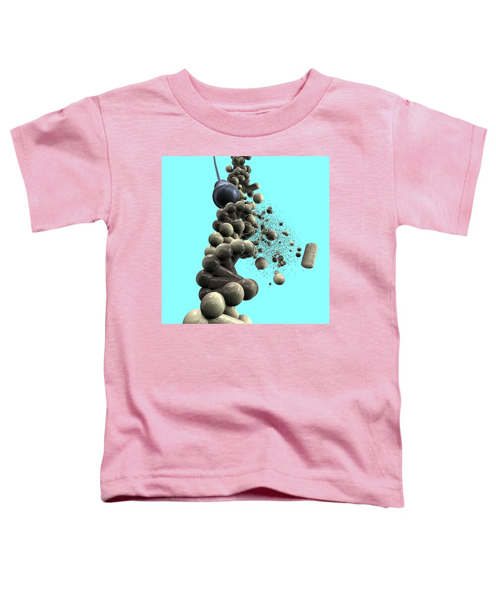 Dna Toddler T-Shirt featuring the digital art Wrecking History by Russell Kightley