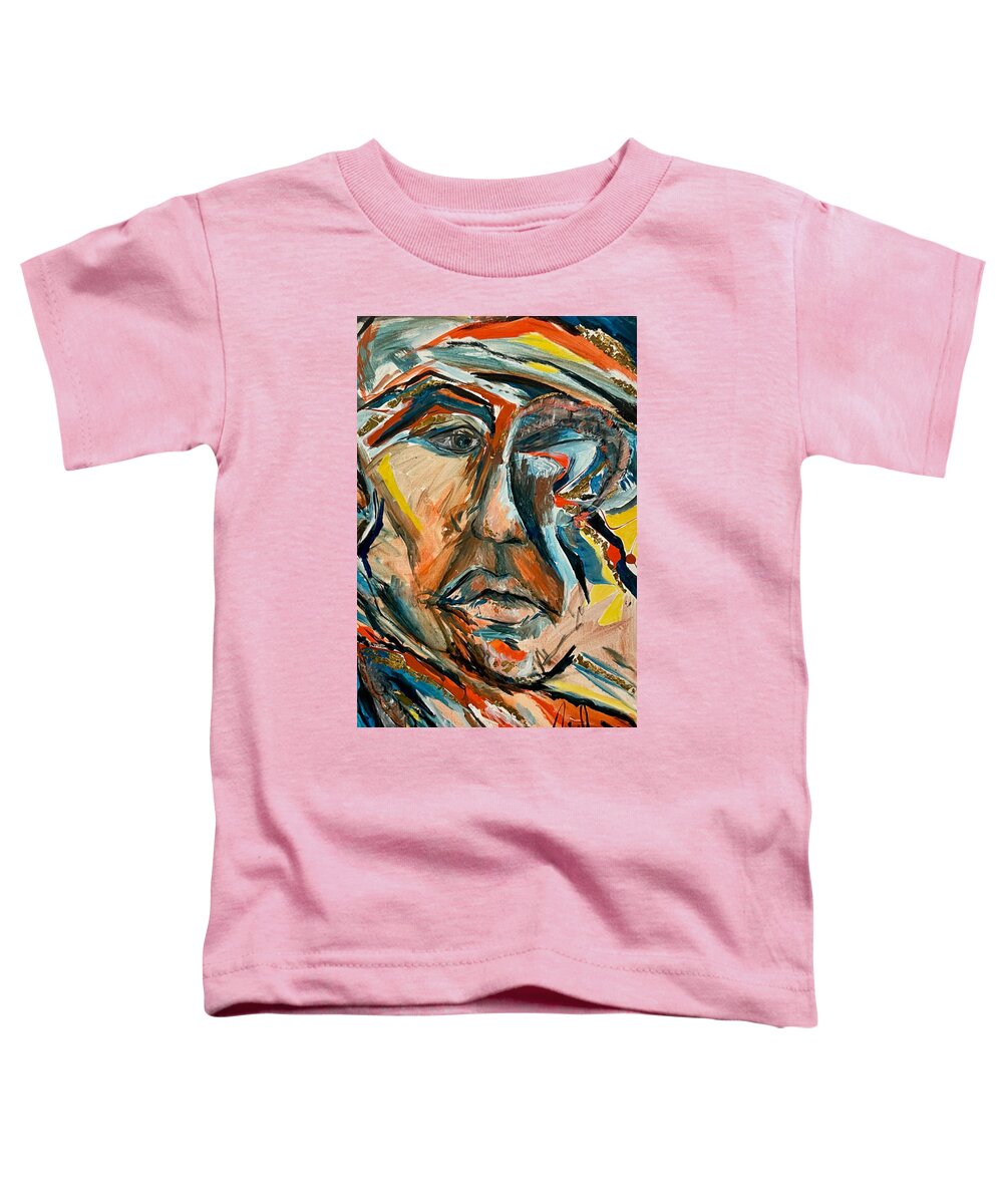 Portrait Toddler T-Shirt featuring the painting You by Dawn Caravetta Fisher