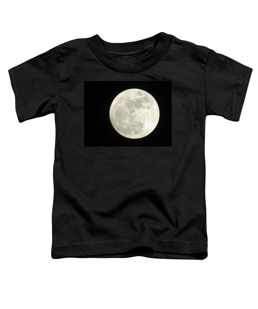 Space Toddler T-Shirt featuring the photograph A Winter'sFullmoon over GA by Aaron Martens