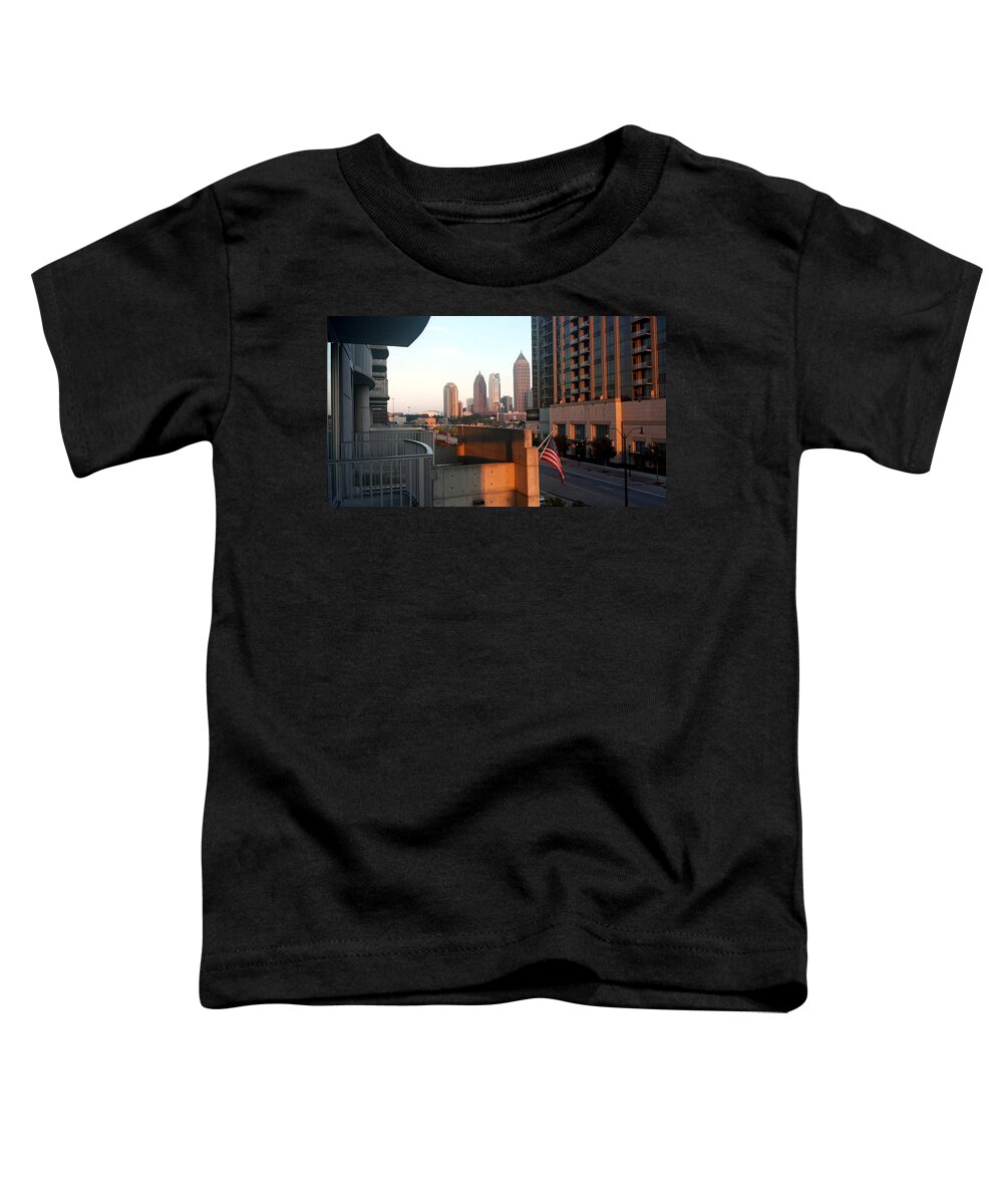 Cityscape Toddler T-Shirt featuring the photograph Atlantic Station Sunset #1 by Kenny Glover