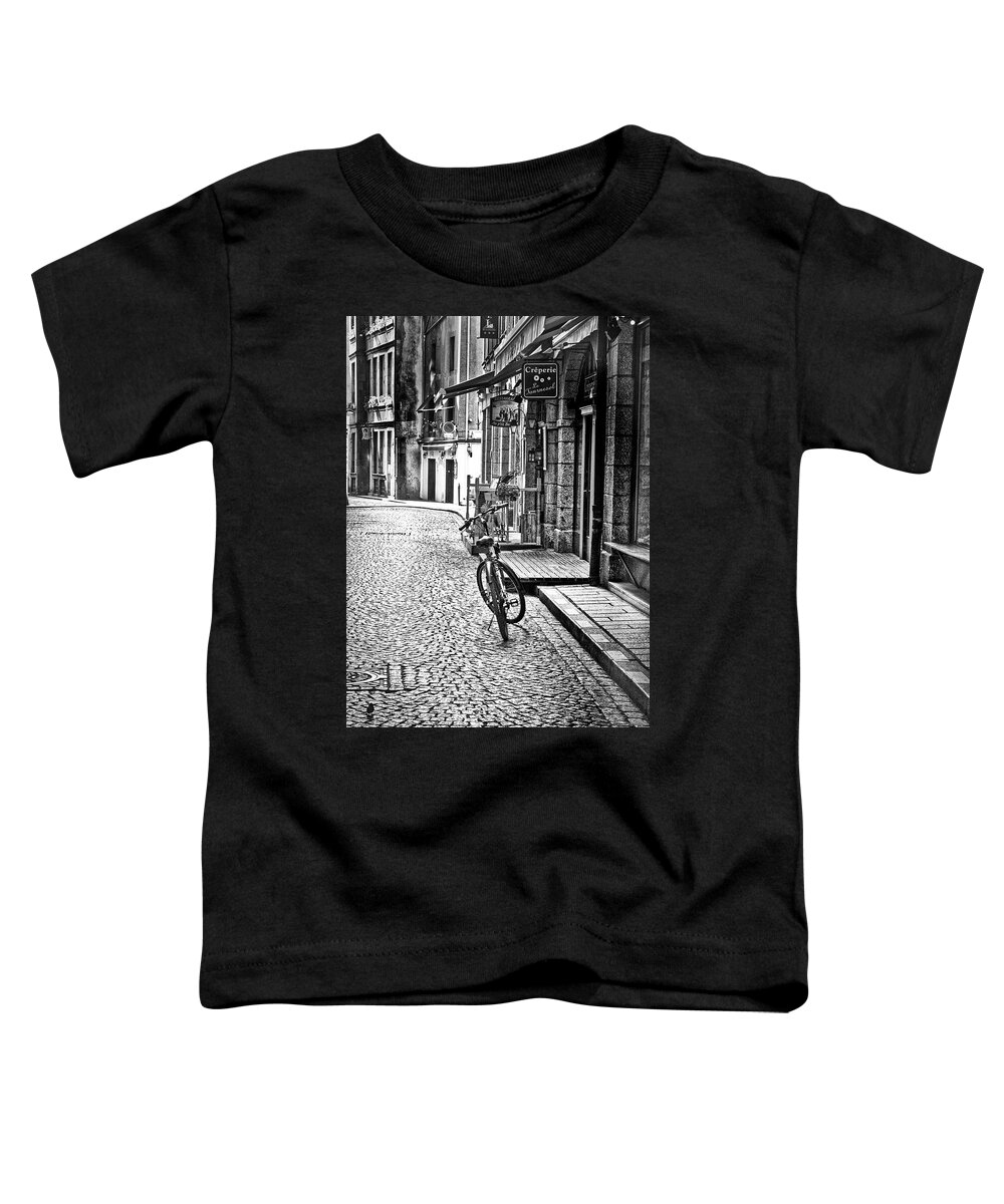 Town Toddler T-Shirt featuring the photograph Bicycle and Sparrow 2 by Elf EVANS
