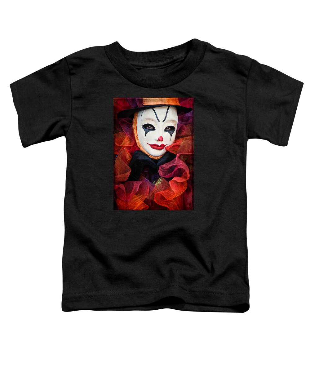 Carnival Of Venice Toddler T-Shirt featuring the photograph Clown Fancy by Zina Zinchik
