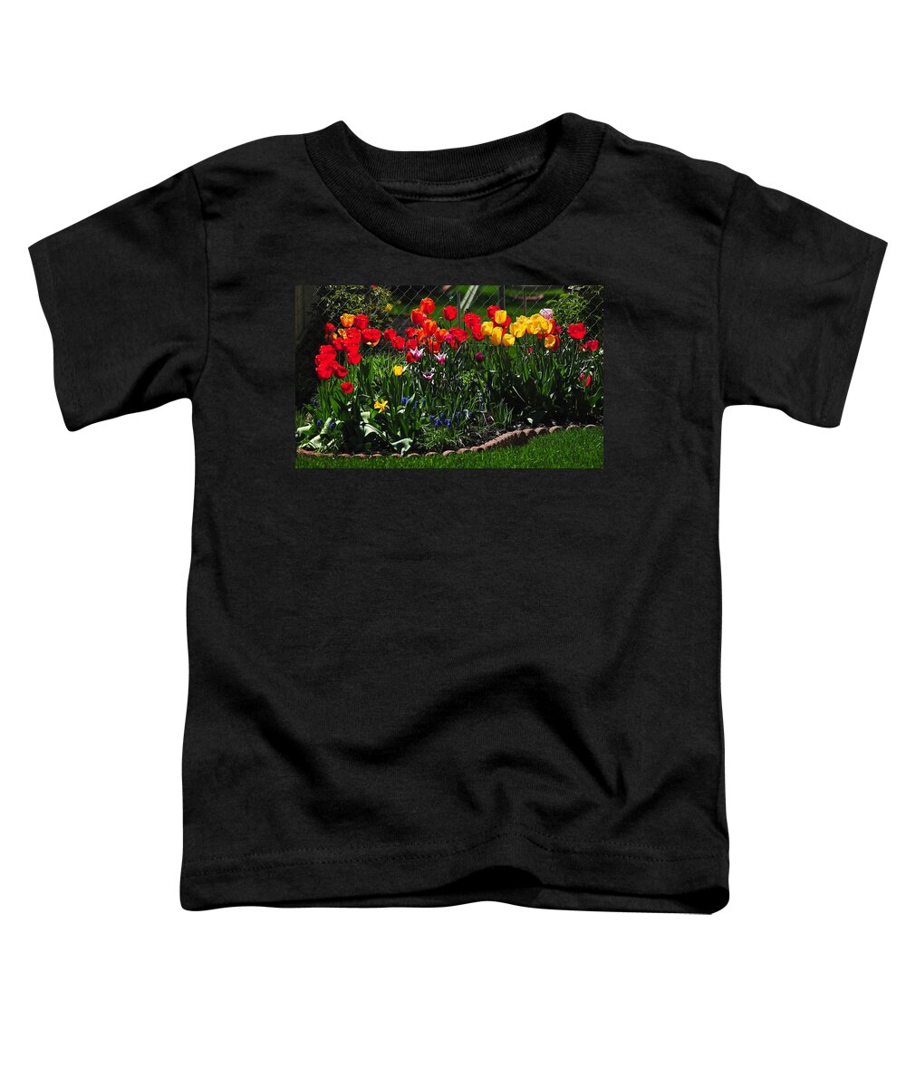 Flower Toddler T-Shirt featuring the photograph Flower Garden #1 by Frozen in Time Fine Art Photography