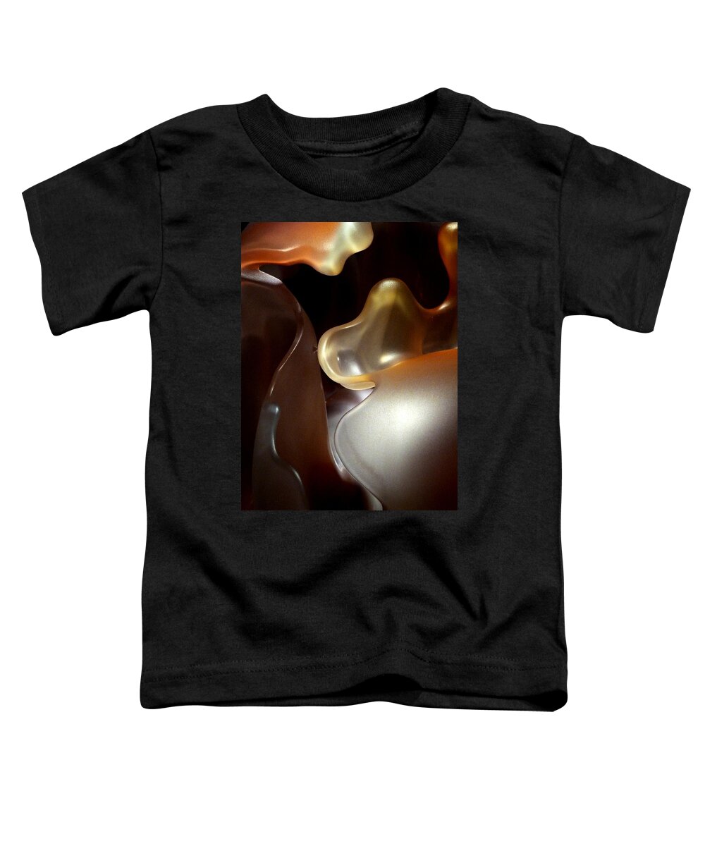 Newel Hunter Toddler T-Shirt featuring the photograph Glass Abstract 2 #1 by Newel Hunter