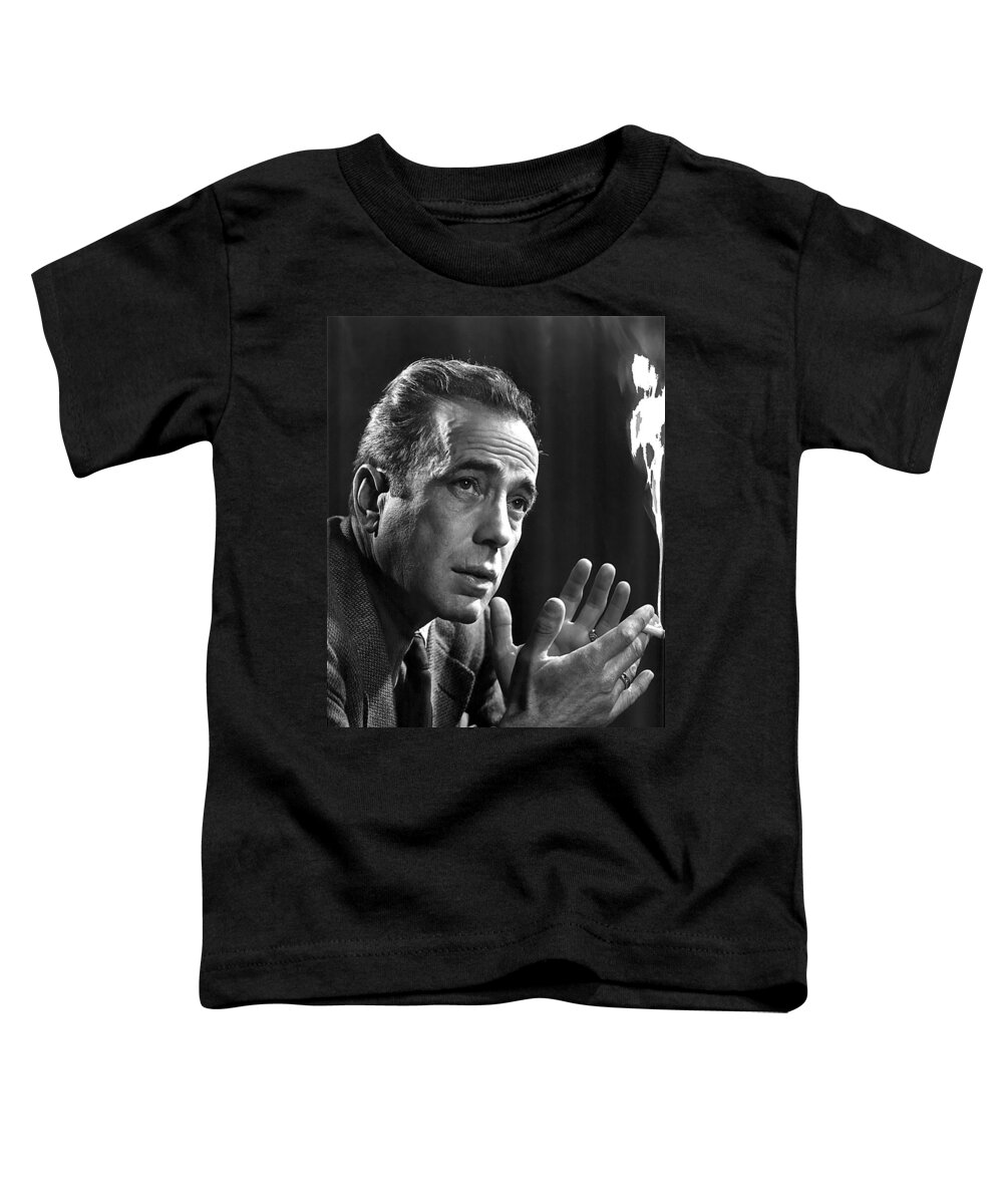 Humphrey Bogart Portrait 2 Karsh Photocirca 1954 Toddler T-Shirt featuring the photograph Humphrey Bogart Portrait 2 Karsh photo Circa 1954-2014 by David Lee Guss