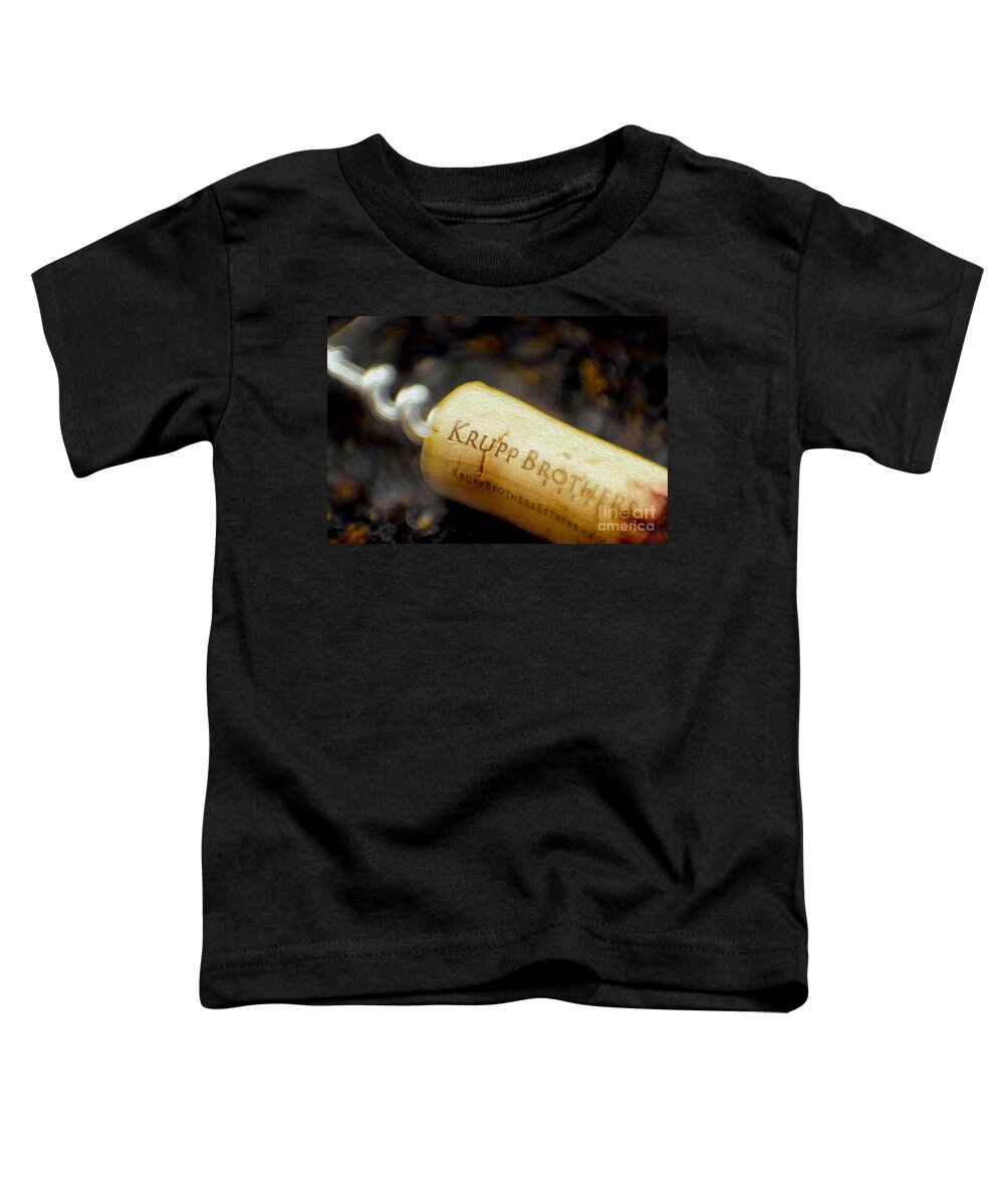 Krupp Brothers Toddler T-Shirt featuring the mixed media Krupp Cork #1 by Jon Neidert