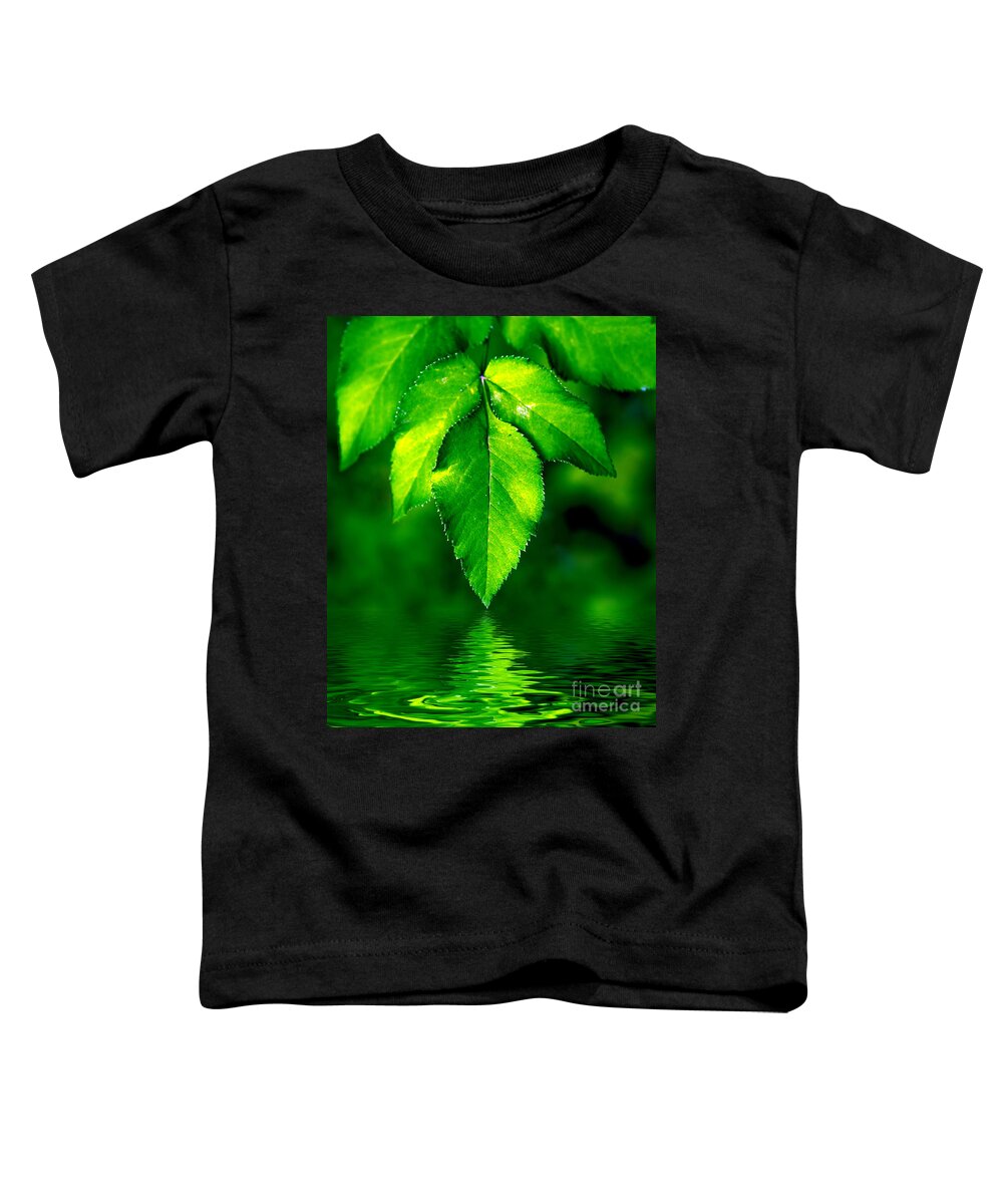 Abstract Toddler T-Shirt featuring the photograph Natural leaves background #1 by Michal Bednarek