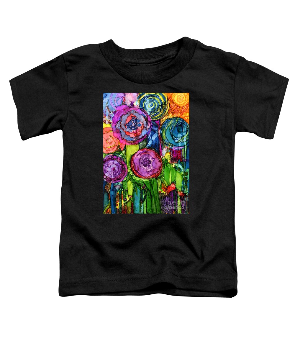 Abstract Toddler T-Shirt featuring the painting Number VI #1 by Vicki Baun Barry