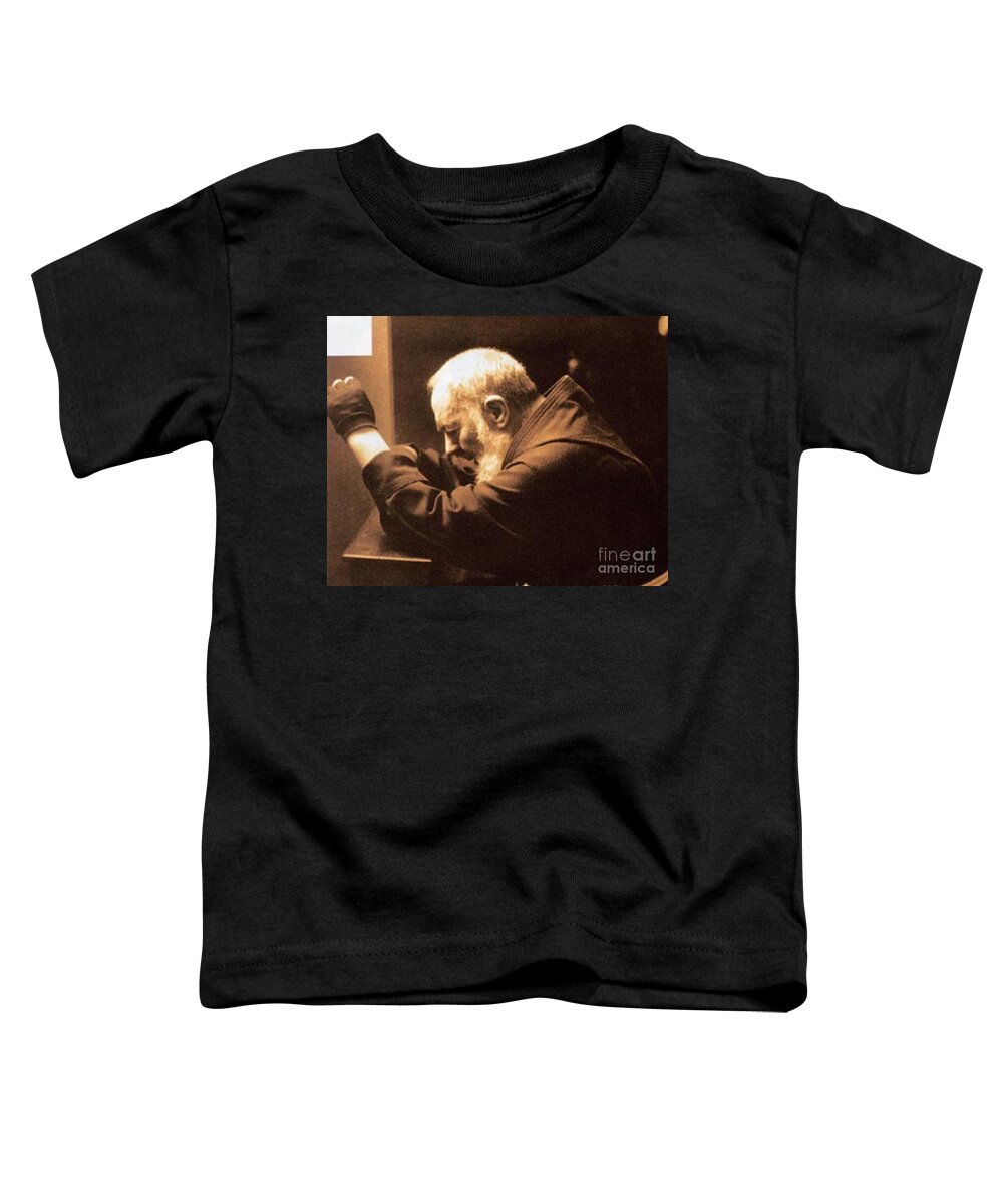 Prayer Toddler T-Shirt featuring the photograph Padre Pio by Matteo TOTARO