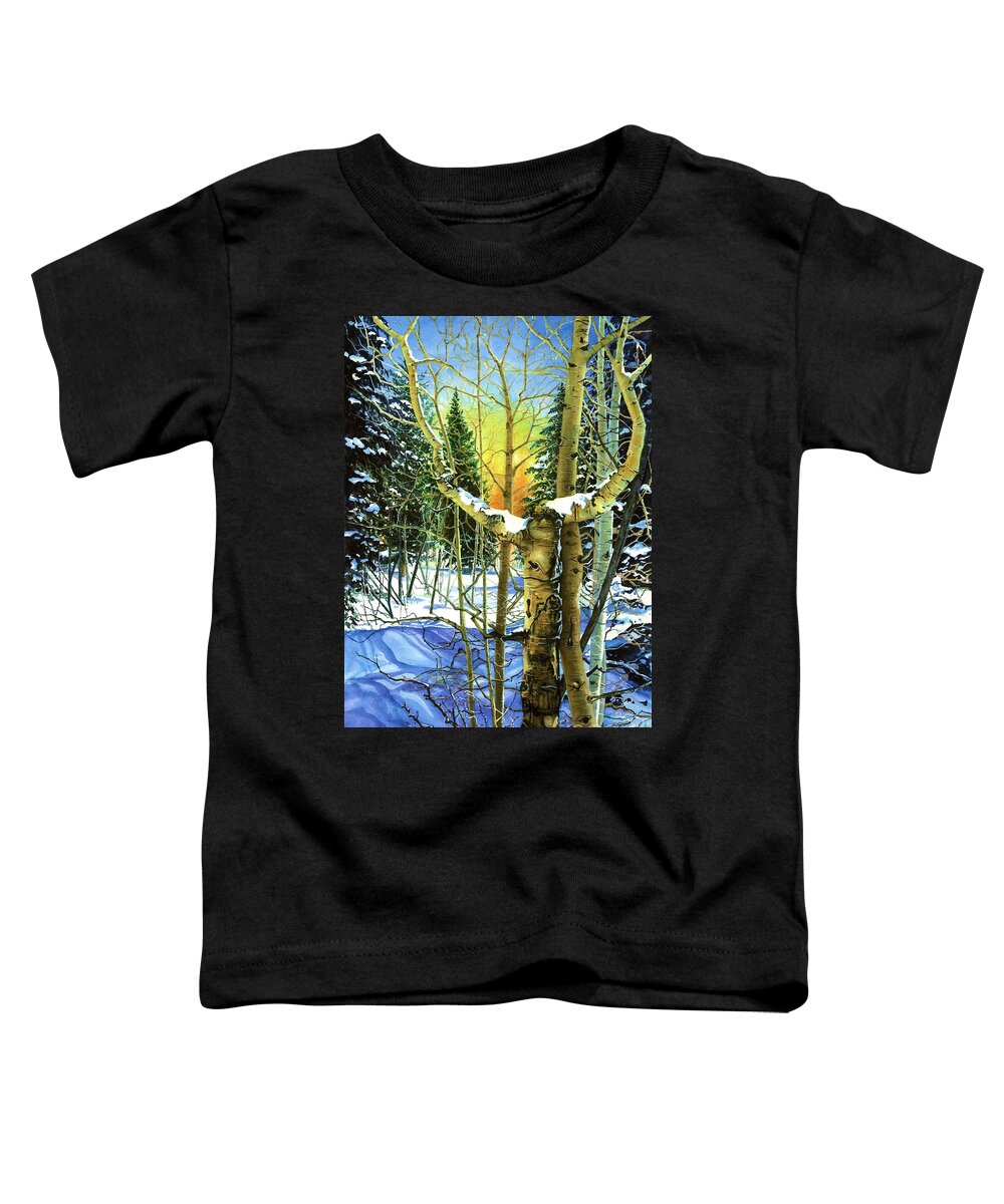 Watercolor Trees Toddler T-Shirt featuring the painting Supplication-Psalm 28 Verse 2 by Barbara Jewell
