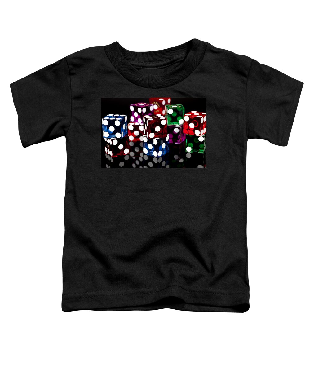 Dice Toddler T-Shirt featuring the photograph Colorful Dice by Raul Rodriguez