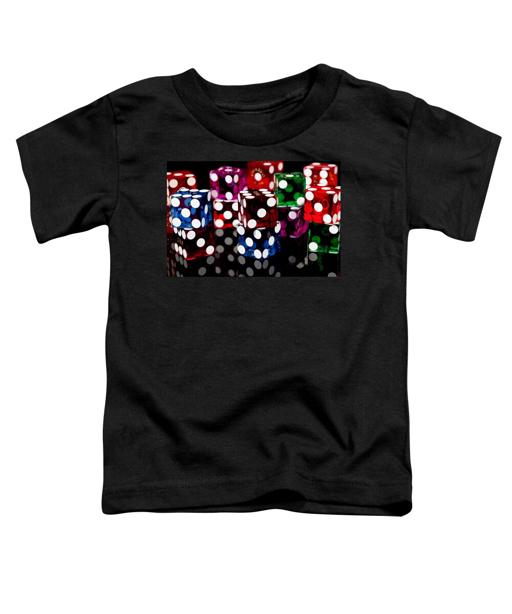 Dice Toddler T-Shirt featuring the photograph Colorful Dice #15 by Raul Rodriguez