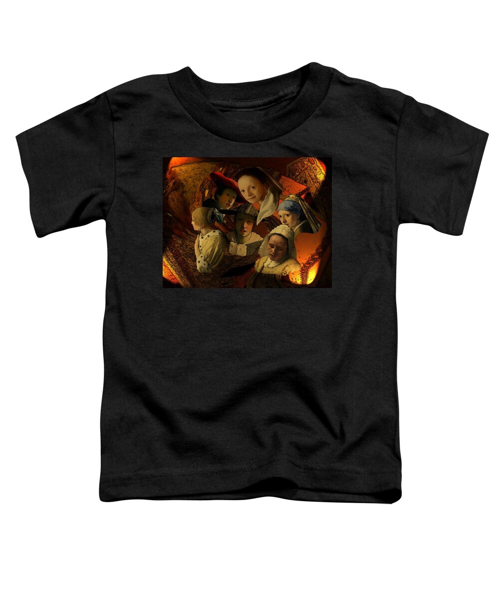 17th-century Toddler T-Shirt featuring the digital art 17th Century Maidens by Tristan Armstrong