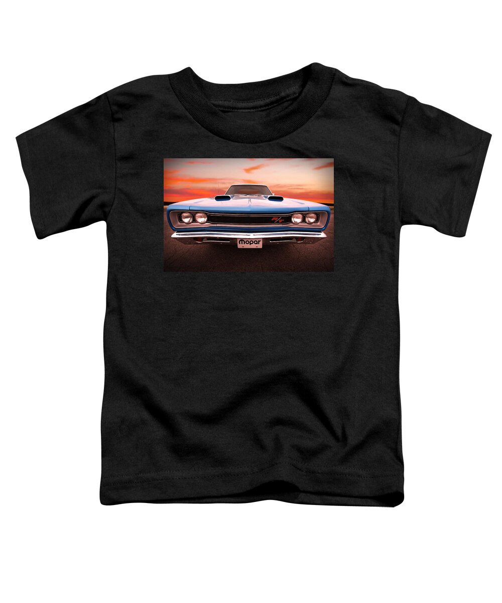  Toddler T-Shirt featuring the photograph 1969 Dodge Coronet R/T in B5 Blue by Gordon Dean II