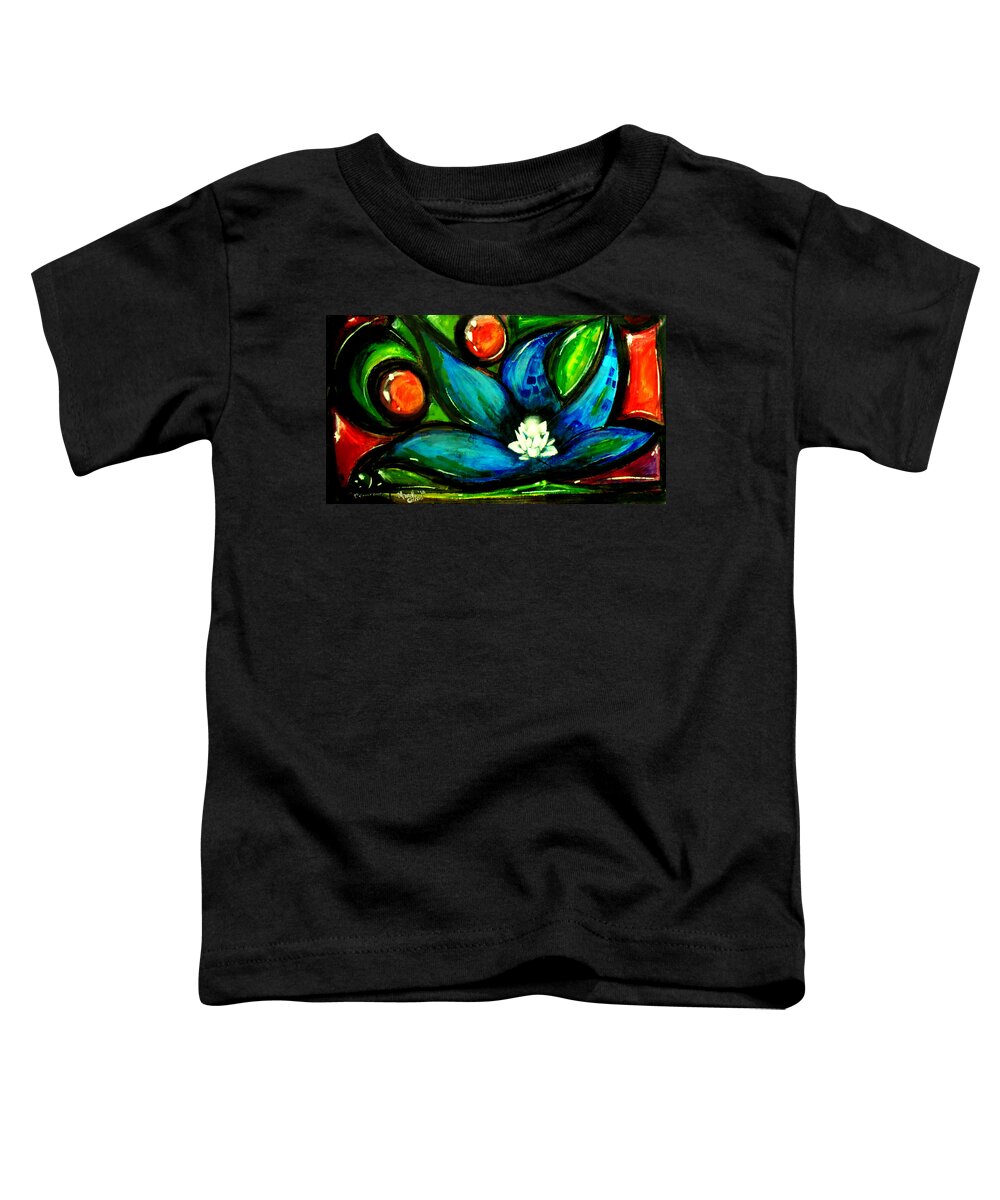 Abstract Toddler T-Shirt featuring the painting 1st Flower Ever by Marcello Cicchini