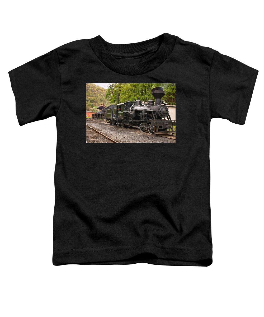 Train Toddler T-Shirt featuring the photograph Cass Scenic Railroad #3 by Mary Almond