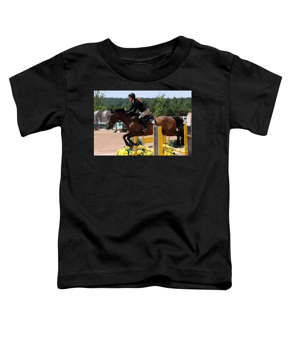 Equestrian Toddler T-Shirt featuring the photograph Jumper133 by Janice Byer