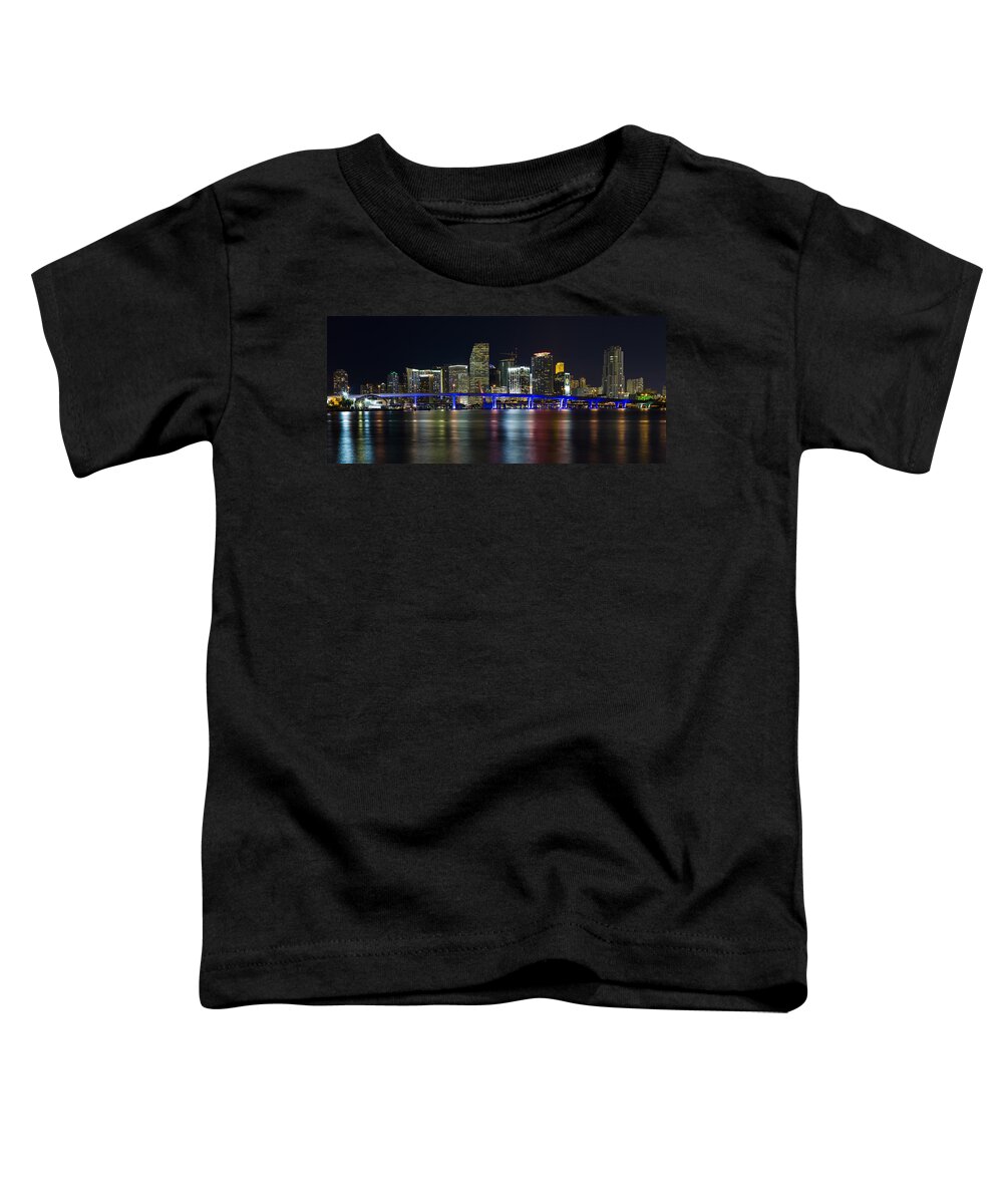 Architecture Toddler T-Shirt featuring the photograph Miami Downtown Skyline by Raul Rodriguez