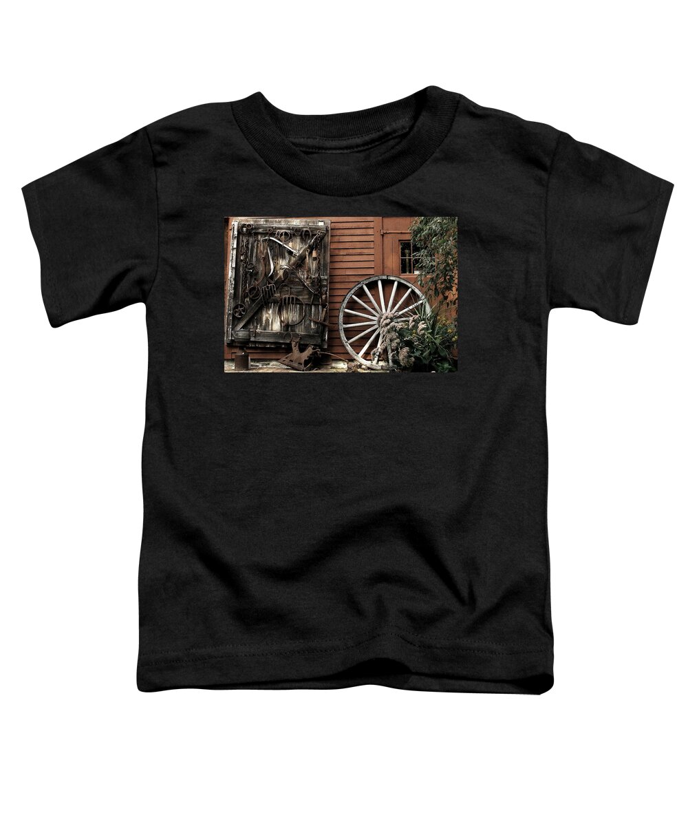 Farm Toddler T-Shirt featuring the photograph Tools by Jeff Heimlich
