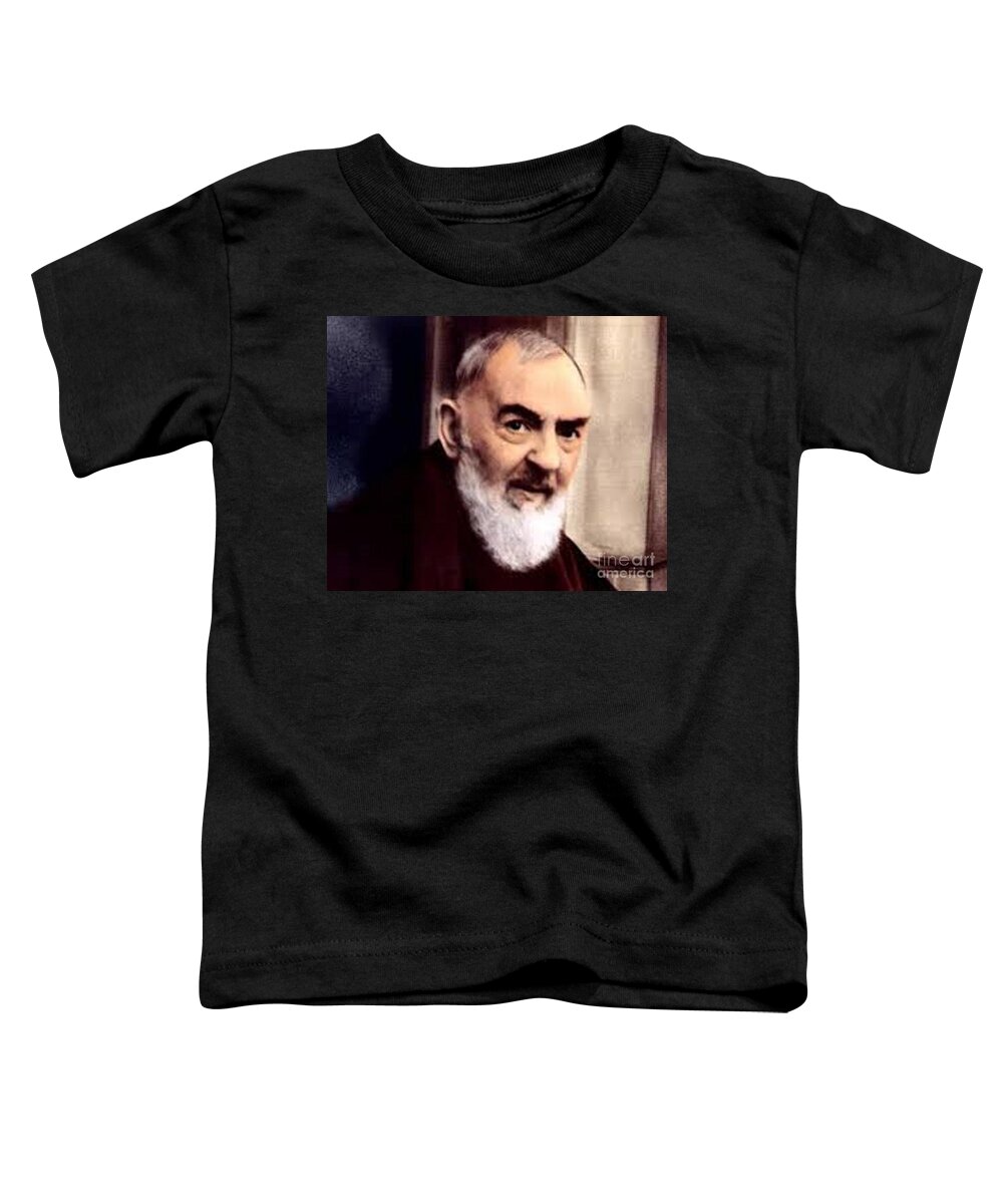 Prayer Toddler T-Shirt featuring the photograph Padre Pio #24 by Archangelus Gallery