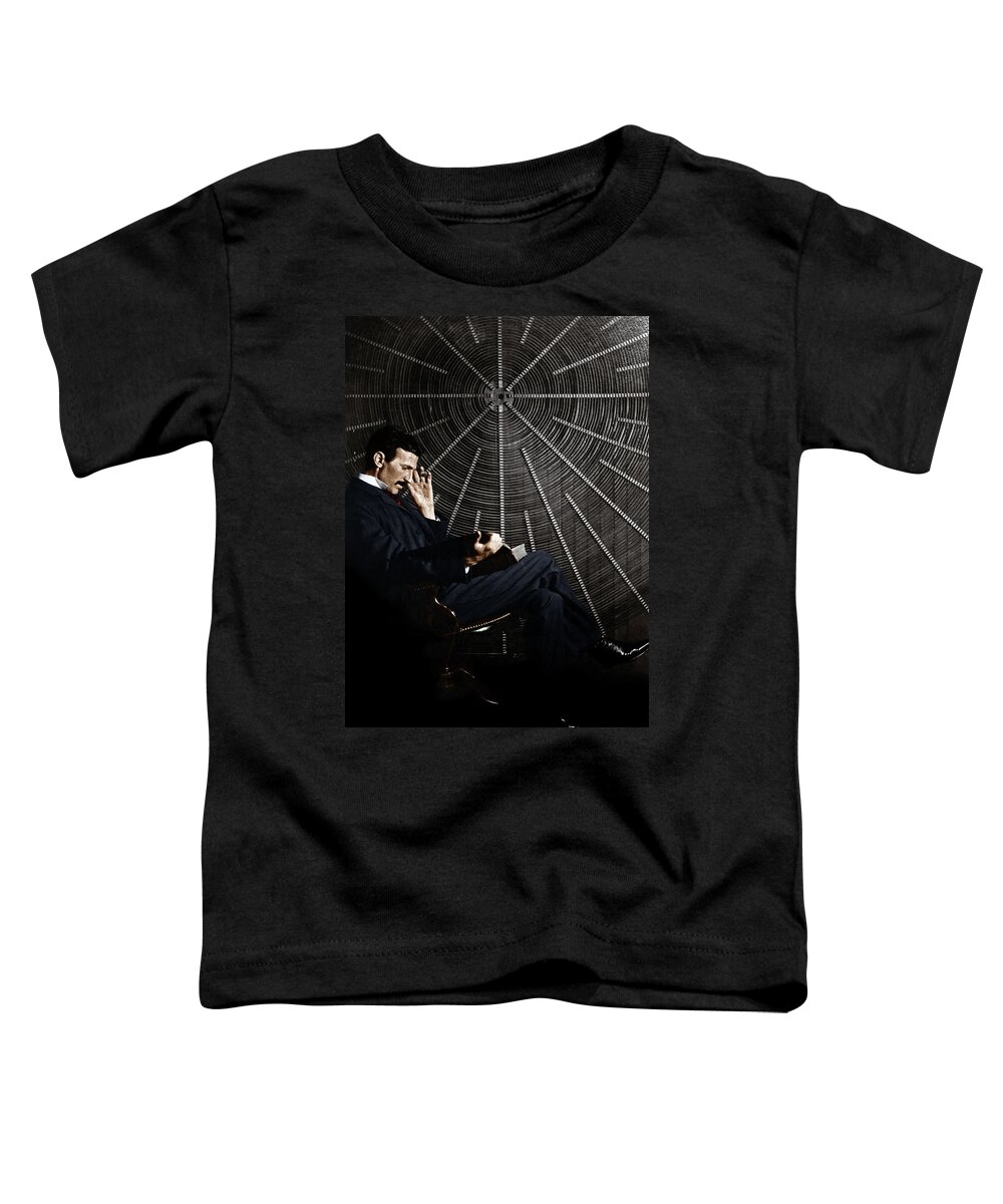1890 Toddler T-Shirt featuring the photograph Nikola Tesla (1856-1943) #3 by Granger