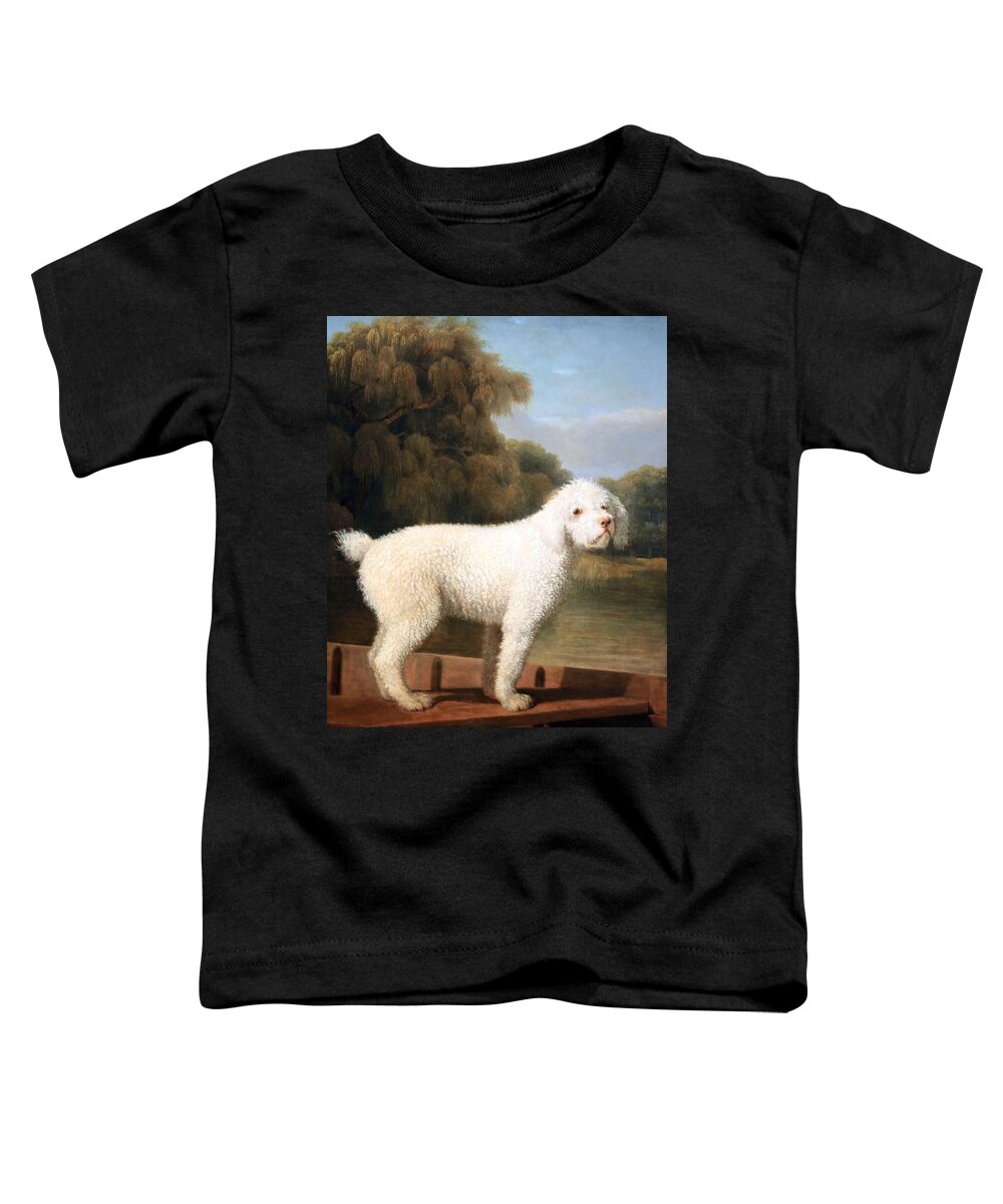 White Poodle In A Punt Toddler T-Shirt featuring the photograph Stubbs' White Poodle In A Punt by Cora Wandel