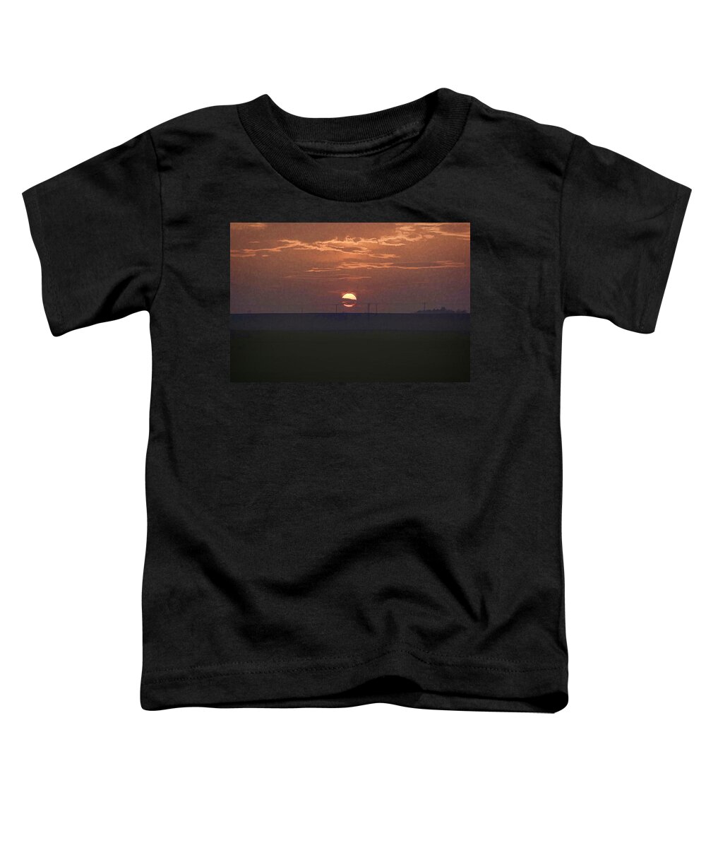 Cloud Toddler T-Shirt featuring the photograph The setting sun in the distance with clouds #3 by Ashish Agarwal