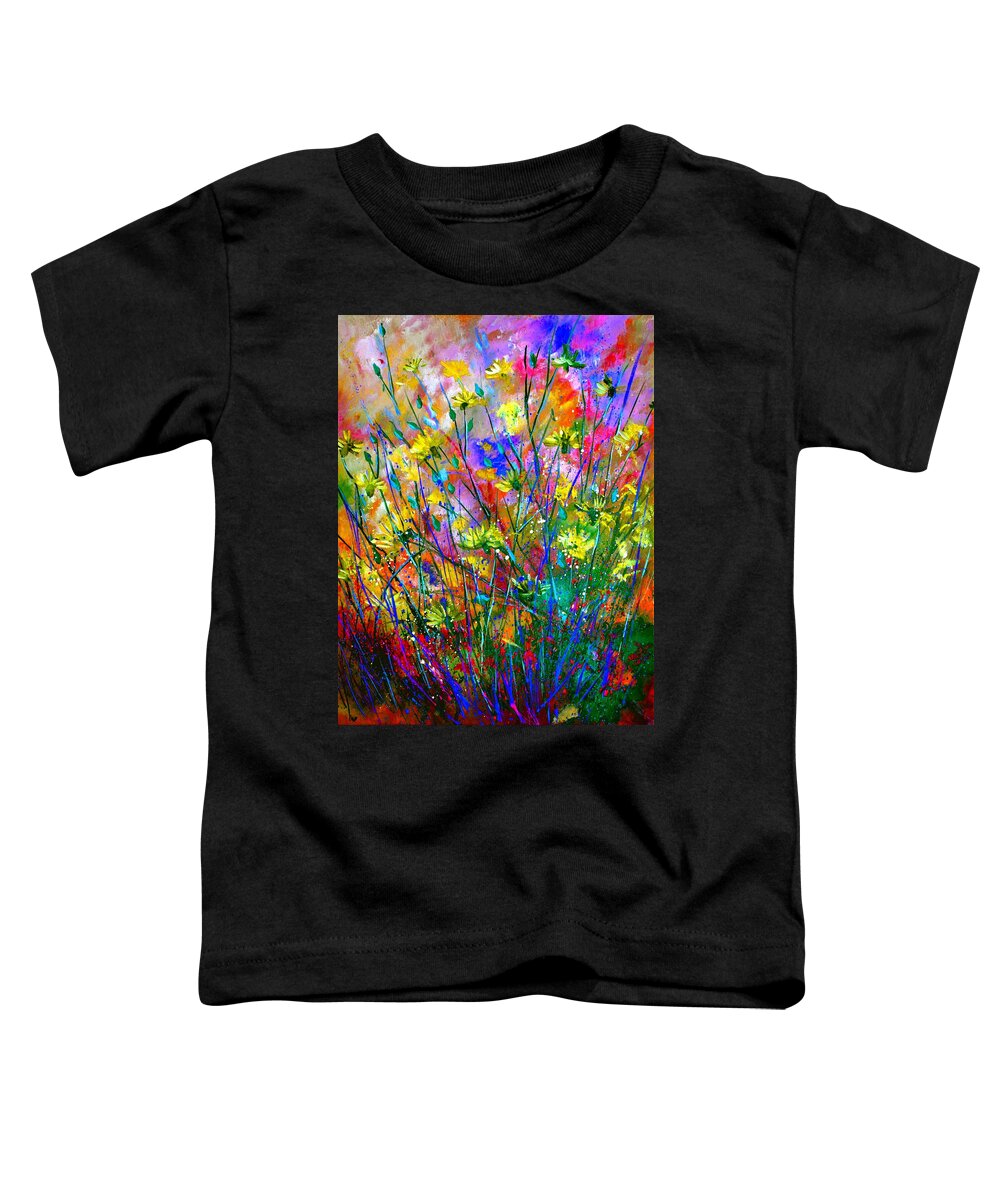 Flowers Toddler T-Shirt featuring the painting Wild Flowers #3 by Pol Ledent