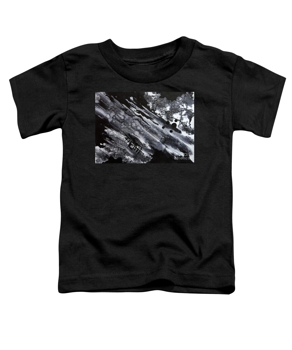 Art Toddler T-Shirt featuring the painting Boat and Tree by Tamal Sen Sharma
