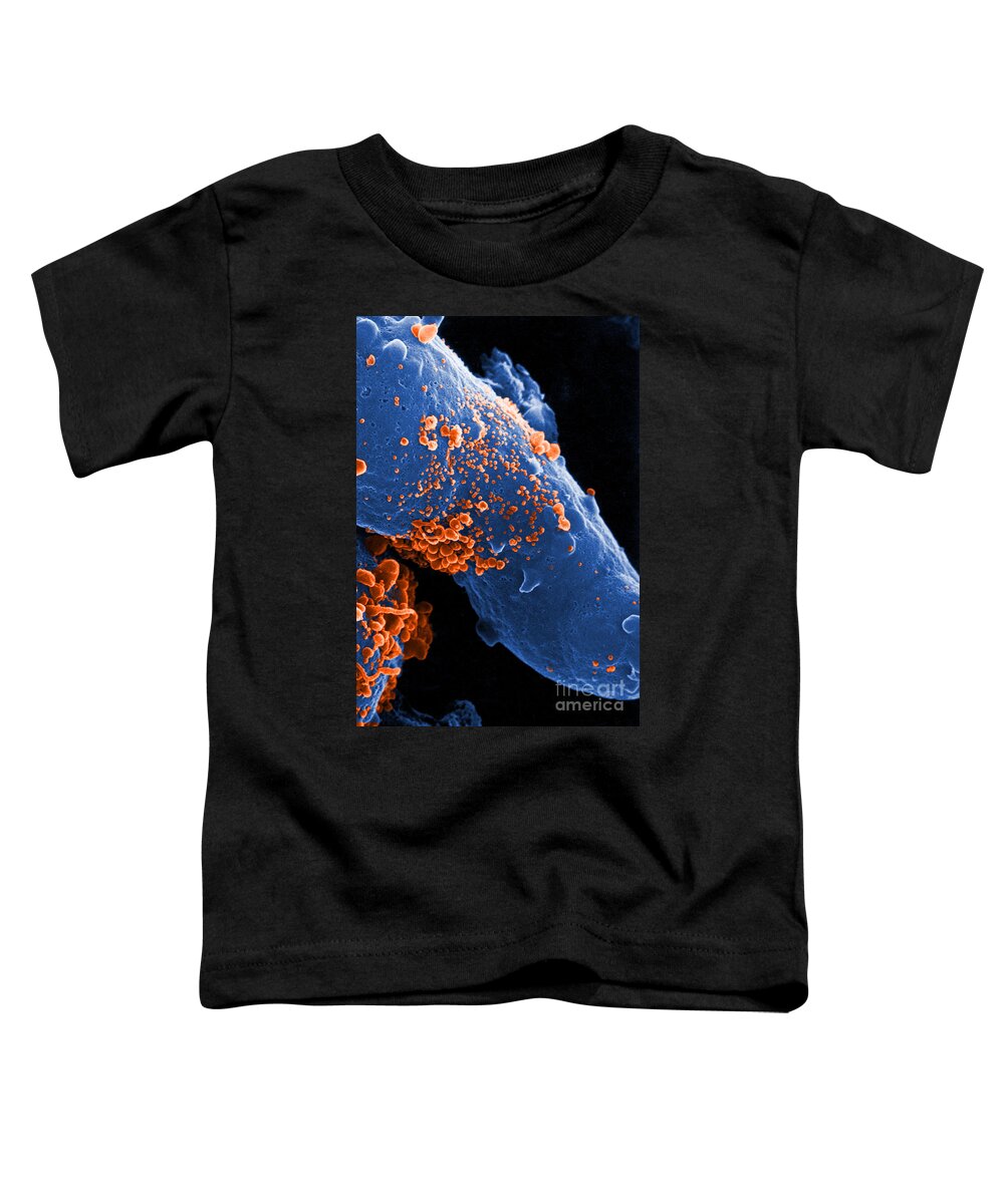 Science Toddler T-Shirt featuring the photograph Aids Virus #4 by Dr. Cecil H. Fox
