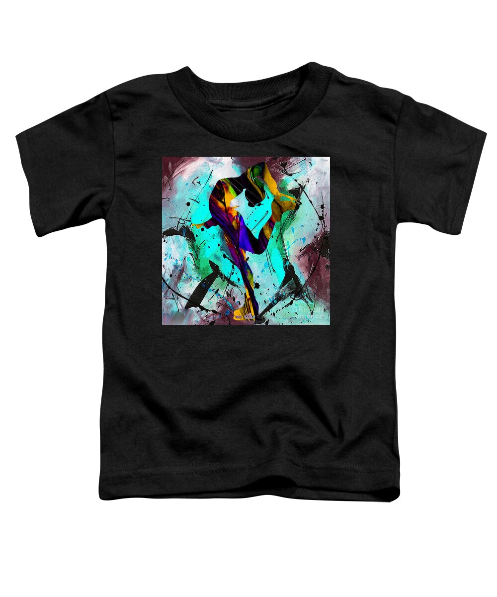 Ice Skater Toddler T-Shirt featuring the mixed media Ice Skating #1 by Marvin Blaine