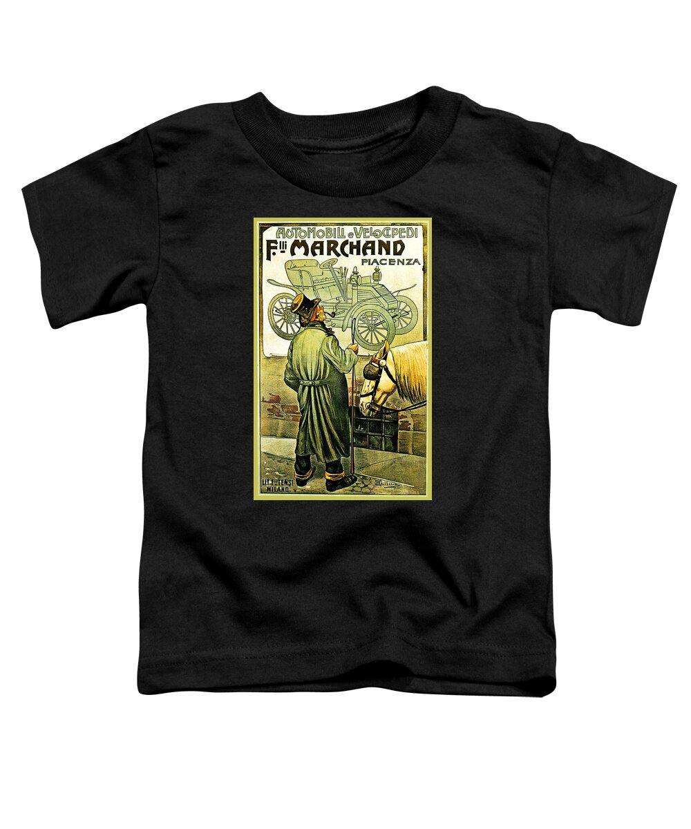 Marchand Automobiles Toddler T-Shirt featuring the photograph Marchand Automobiles by Vintage Automobile Ads and Posters