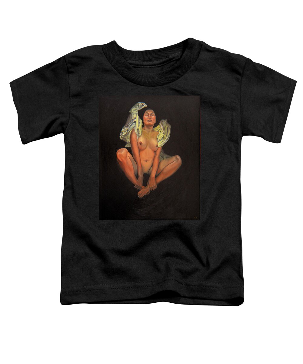 Nude Toddler T-Shirt featuring the painting 5 30 A.m. by Thu Nguyen
