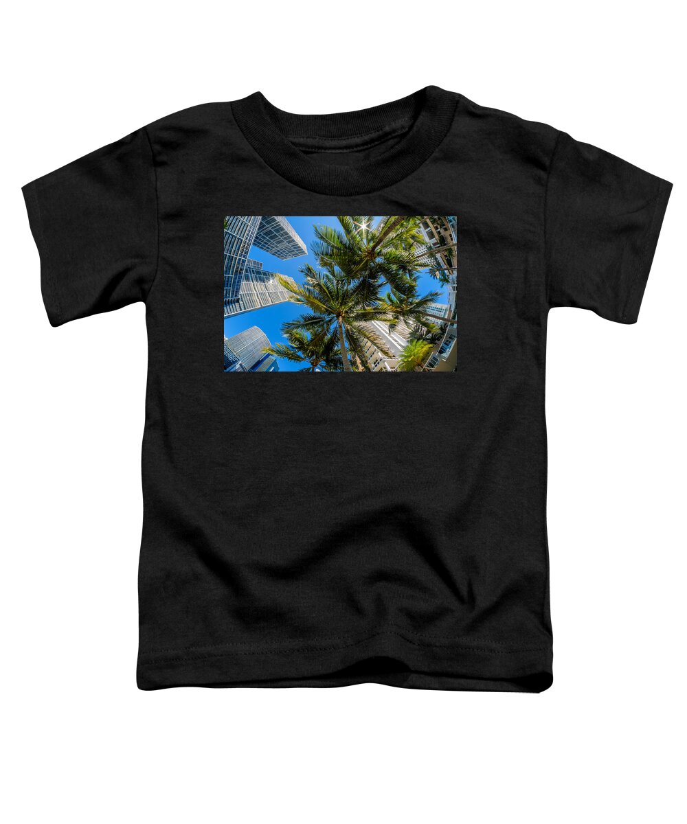 Architecture Toddler T-Shirt featuring the photograph Downtown Miami Brickell Fisheye #5 by Raul Rodriguez
