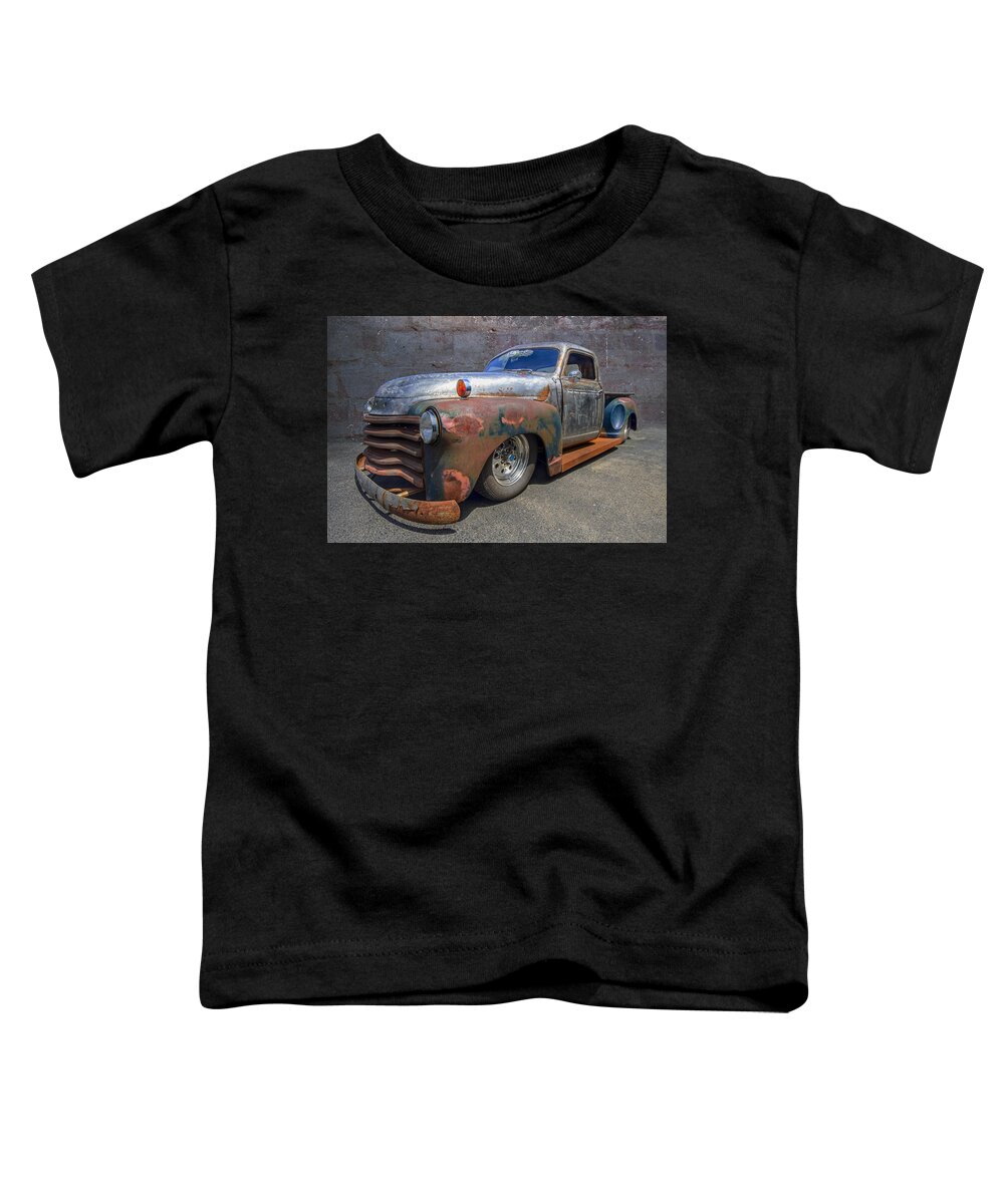 1952 Toddler T-Shirt featuring the photograph 52 Chevy Truck by Debra and Dave Vanderlaan