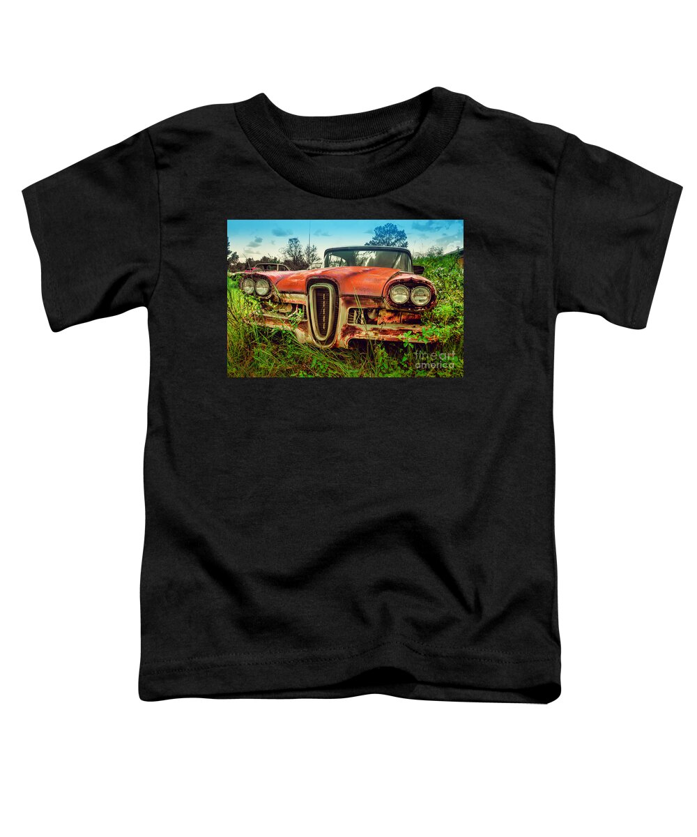 1958 Ford Edsel Toddler T-Shirt featuring the photograph 58 Edsel by Dave Bosse