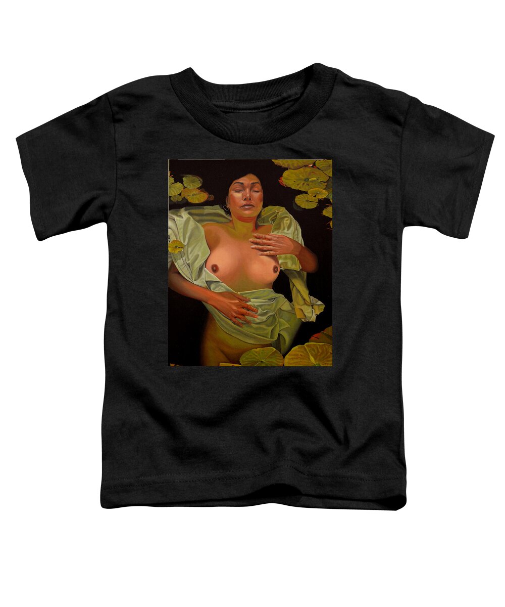 Conceptual Toddler T-Shirt featuring the painting 8 30 A.m. by Thu Nguyen