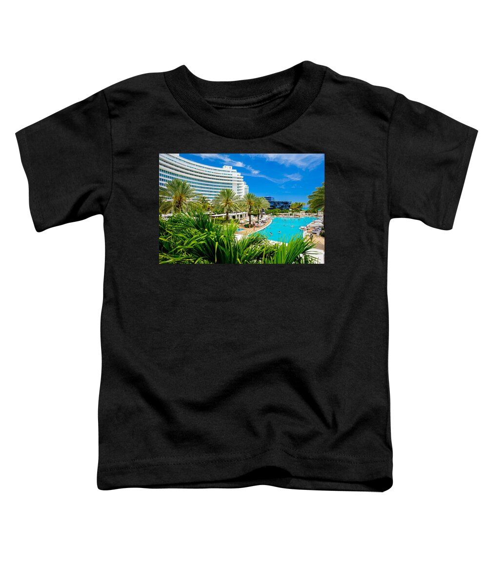 Architecture Toddler T-Shirt featuring the photograph Fontainebleau Hotel by Raul Rodriguez