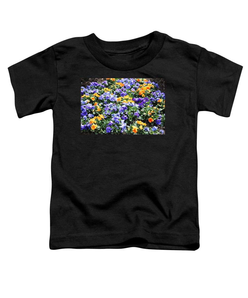 Nature Toddler T-Shirt featuring the photograph A Garden of Lovely Little Faces by Judy Palkimas