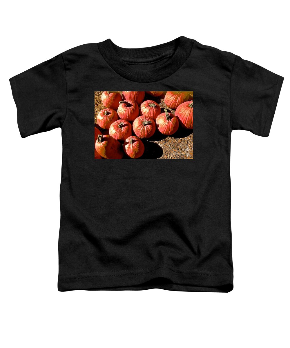 Pumpkins Toddler T-Shirt featuring the photograph A Pile of Pumpkins by Christy Gendalia