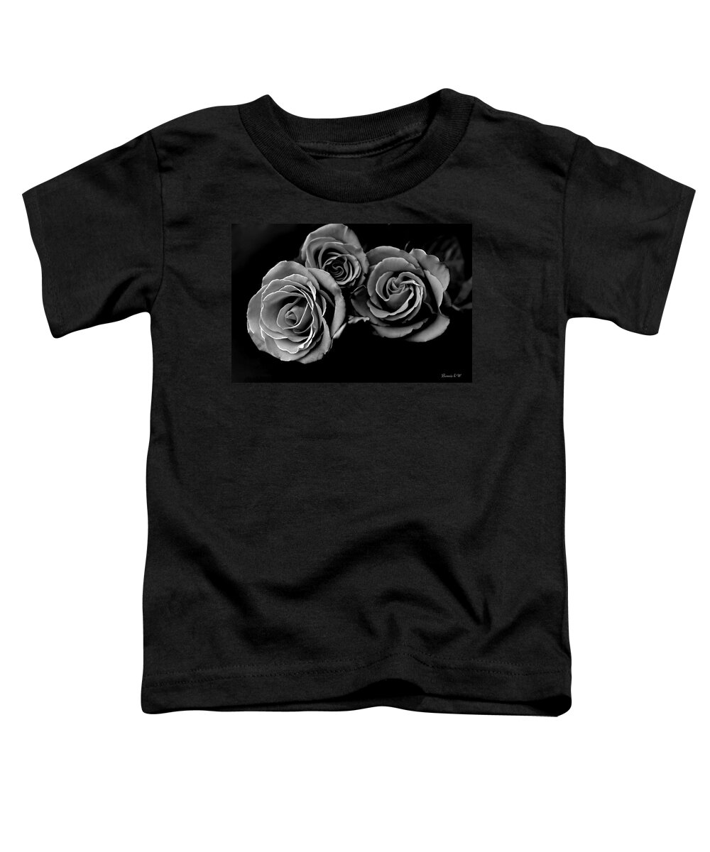 Roses Toddler T-Shirt featuring the photograph A Trio Of Roses by Bonnie Willis
