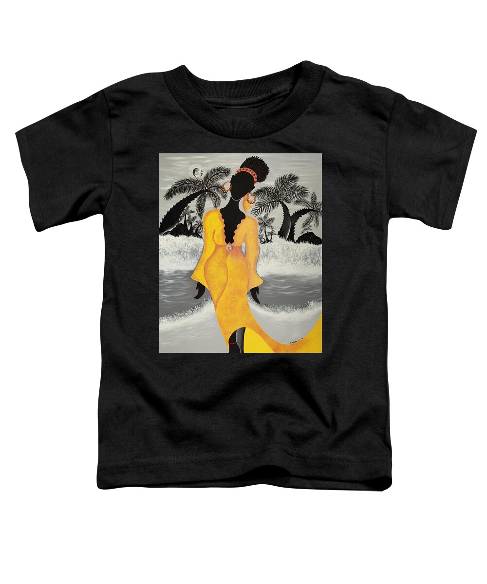 Beach Toddler T-Shirt featuring the painting A Version of Self by Patricia Sabreee