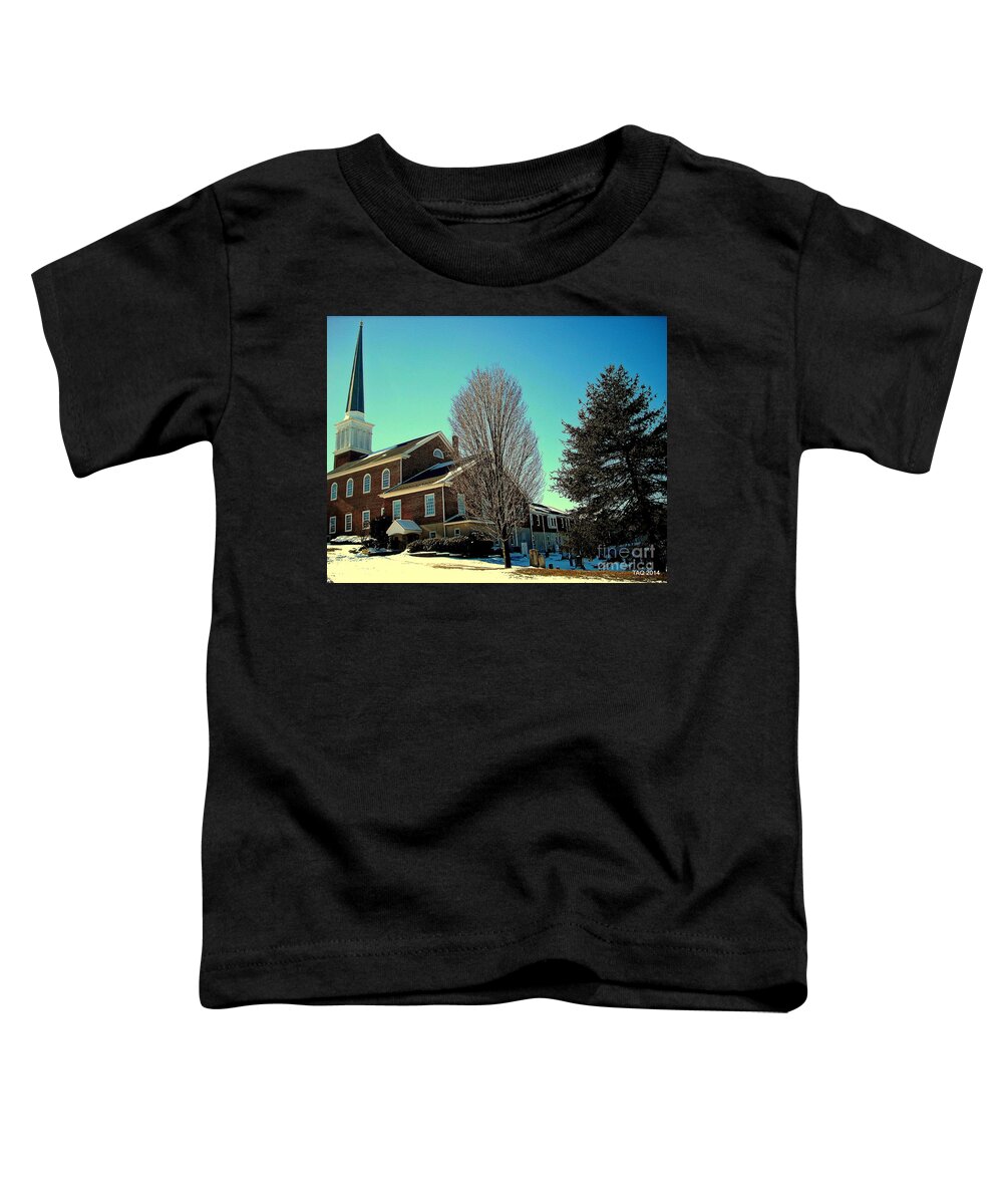 Church Toddler T-Shirt featuring the photograph A Winter Peace by Tami Quigley