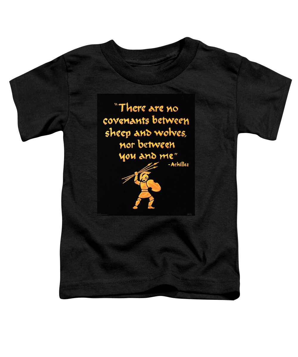 Achilles Toddler T-Shirt featuring the painting Achilles Admonition by Dale Loos Jr