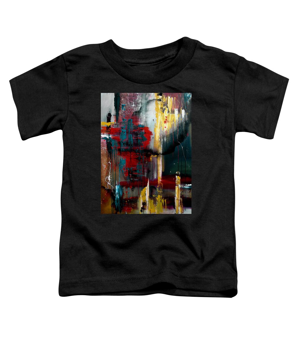 Pop Art Toddler T-Shirt featuring the painting Agree To Disagreeby Fidostudio by Tom Fedro