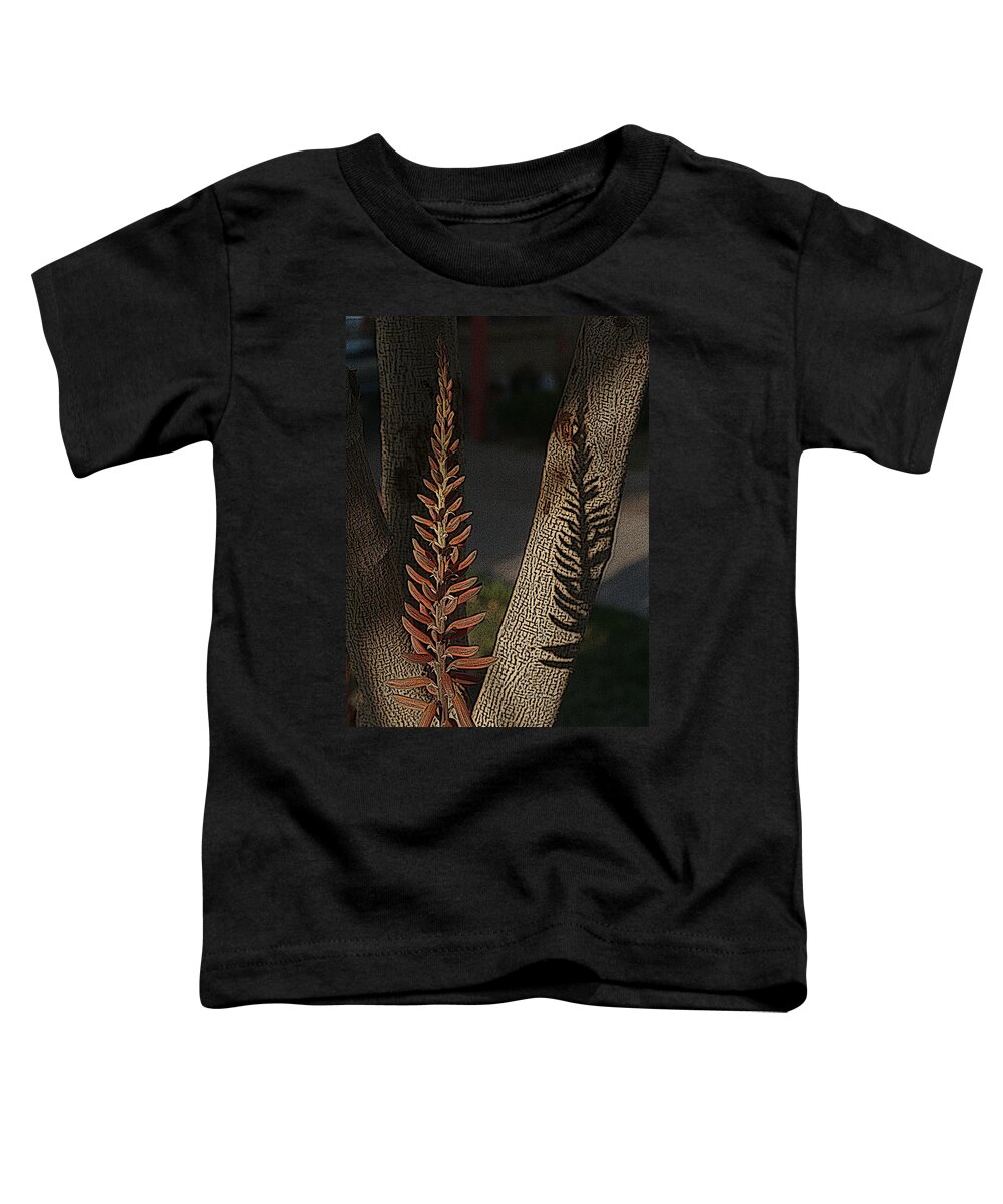 Aloe Toddler T-Shirt featuring the photograph Aloe Stalk by Louise Mingua
