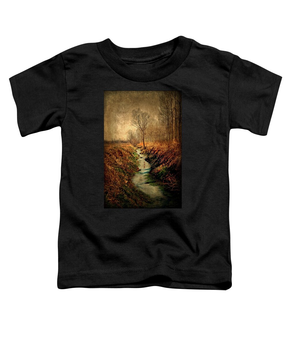Nikonscanv Toddler T-Shirt featuring the photograph Along the canal by Roberto Pagani